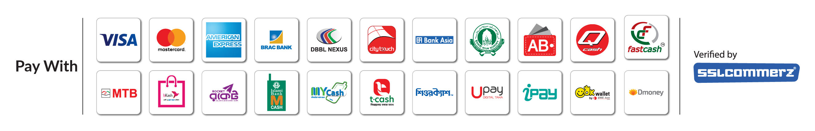 Pay with SSLCommerz - Visa, Mastercard, bKash, Nagad, Rocket and more